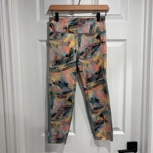 Athleta Girl * Simone Biles Abstract Patterned Leggings with Inside Drawstring